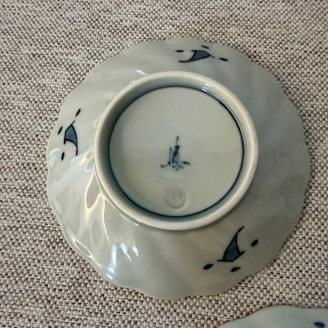 伊万里鍋島焼 瀬兵窯　古伊万里藤花　小皿　5枚