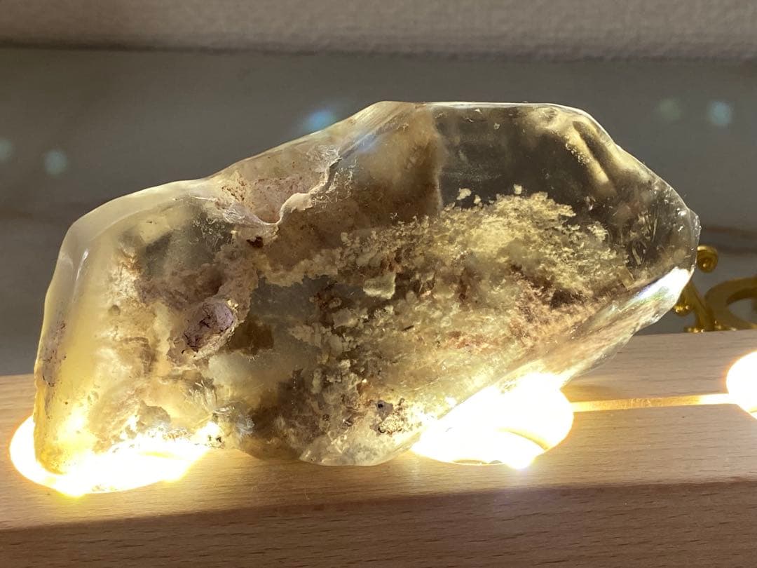 T1034ピンクホワイトガーデンクォーツ原石ルチル針瑪瑙共生ラダー虹入りジオード