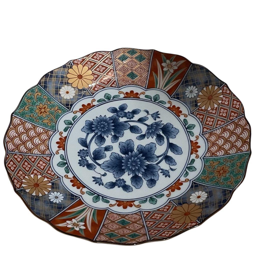 有田焼 南厨窯 伊万里様式 扇面文様 小皿 2枚セット