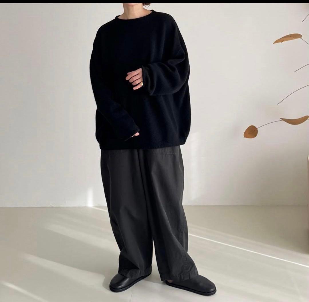 ARGUE ウールカシミヤ スウェットニット BLACK