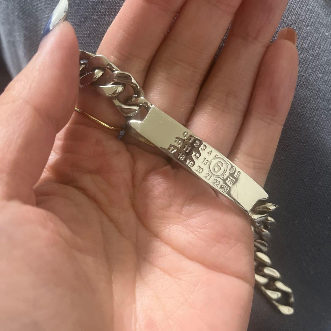 メゾンマルジェラ　チェーンブレスレット　シルバー　サイズ1 MM6