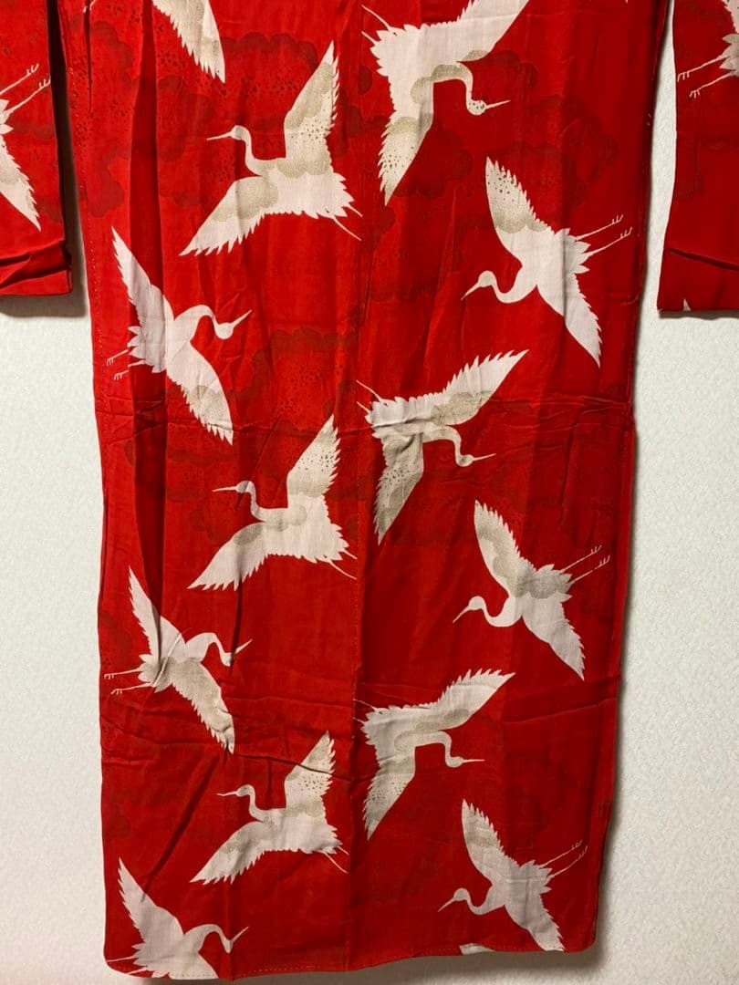 No.75正絹大正アンティーク子供着物長襦袢着丈120センチ裄丈59.5センチ