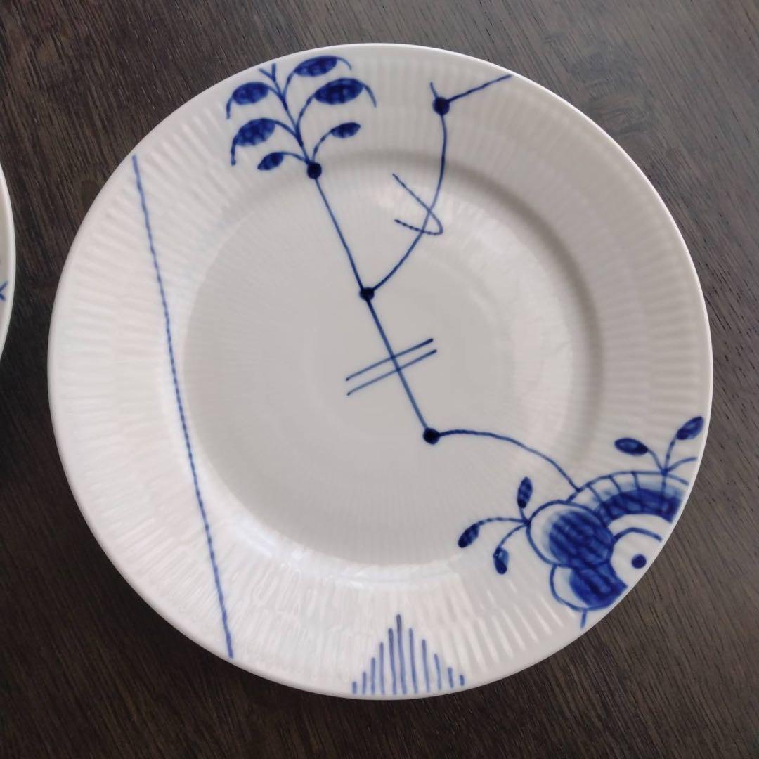 ロイヤルコペンハーゲン ブルーフルーテッド メガ プレート ペア