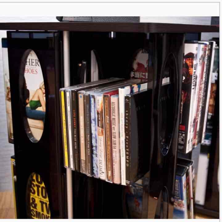 CD＆DVDラック　6段　BK