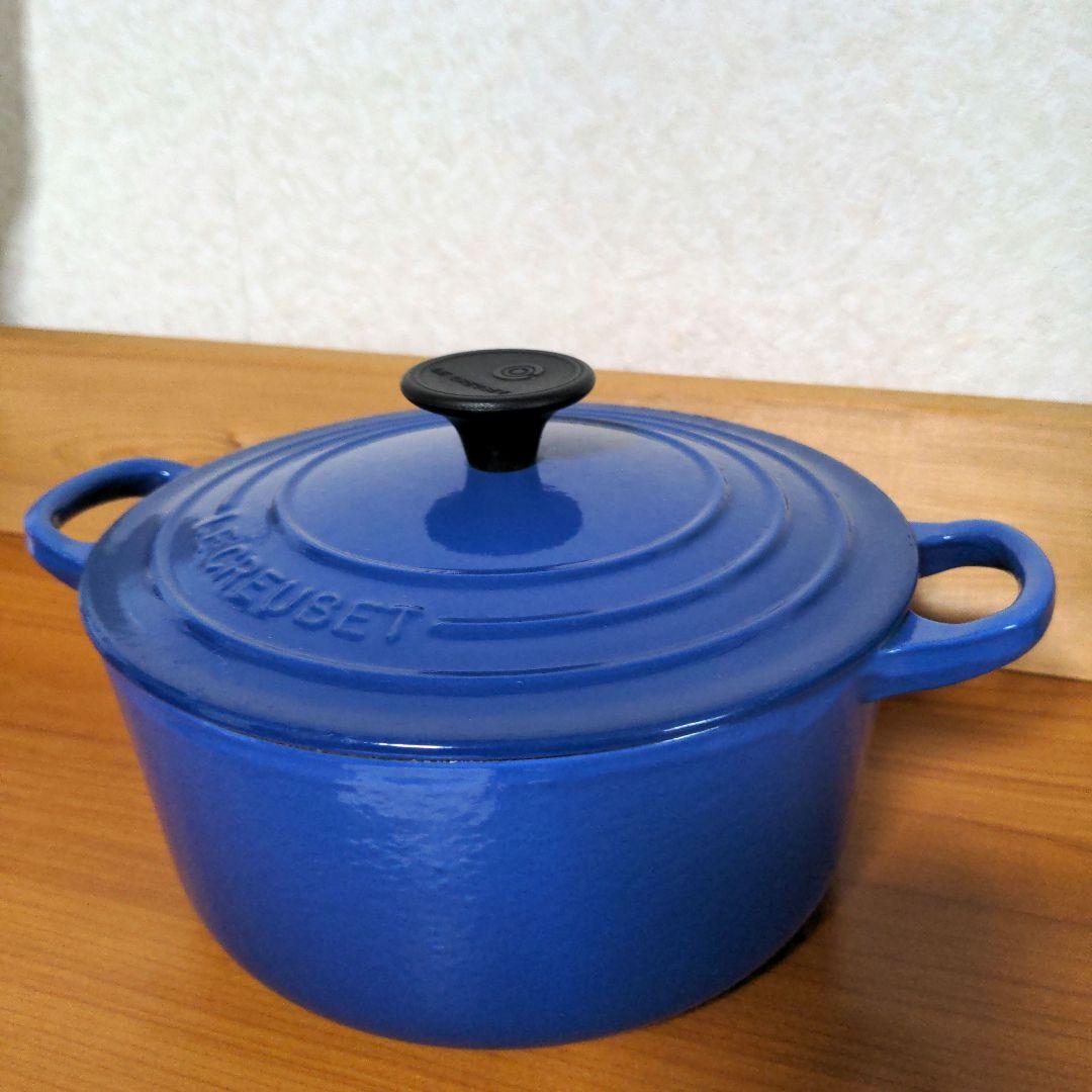 ルクルーゼ　ココットロンド　18cm ブルー