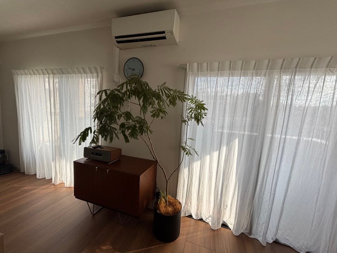 オーダー品 natsusobiku リネンカーテン フォグしろ