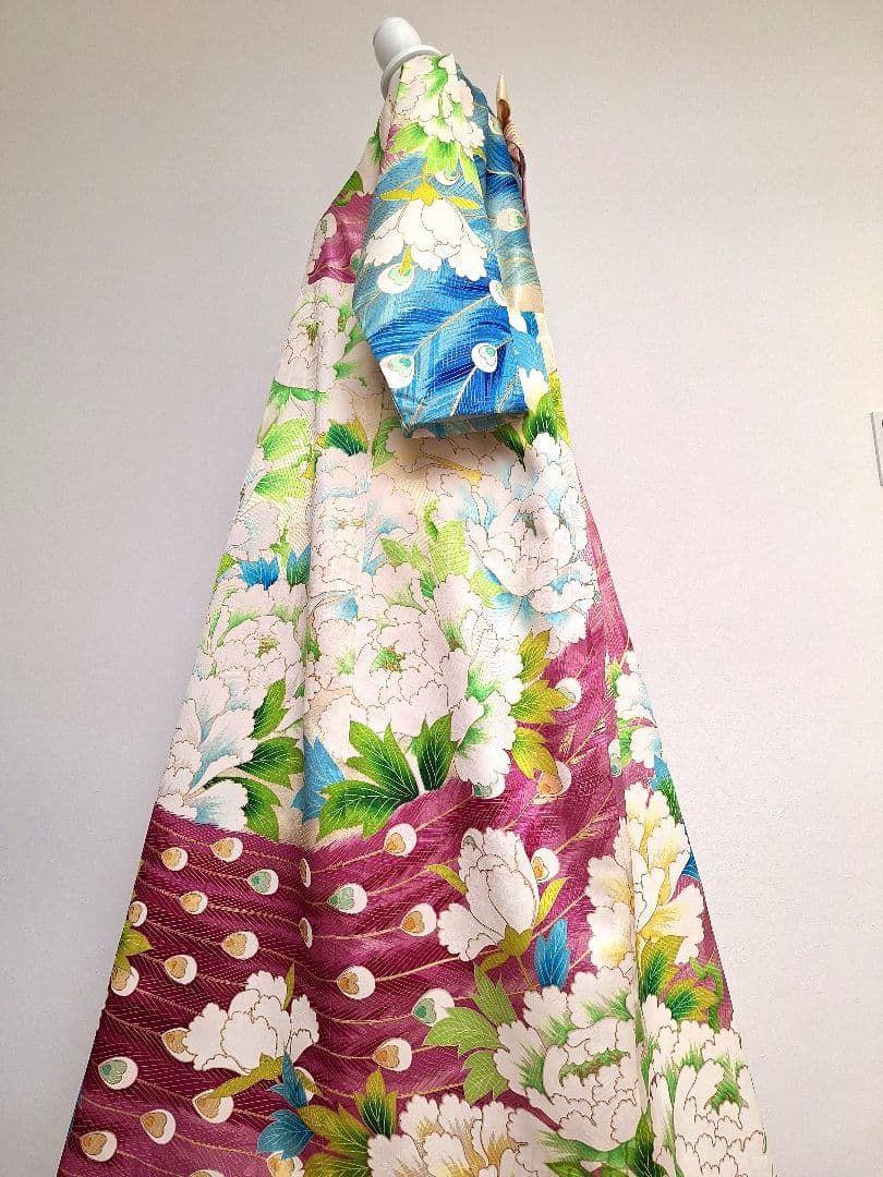 着物リメイクワンピース3606