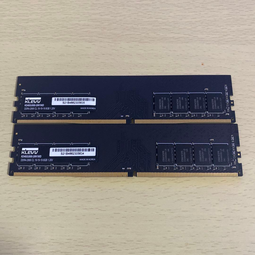 KLEVV DDR4 16gb(8gb×2)