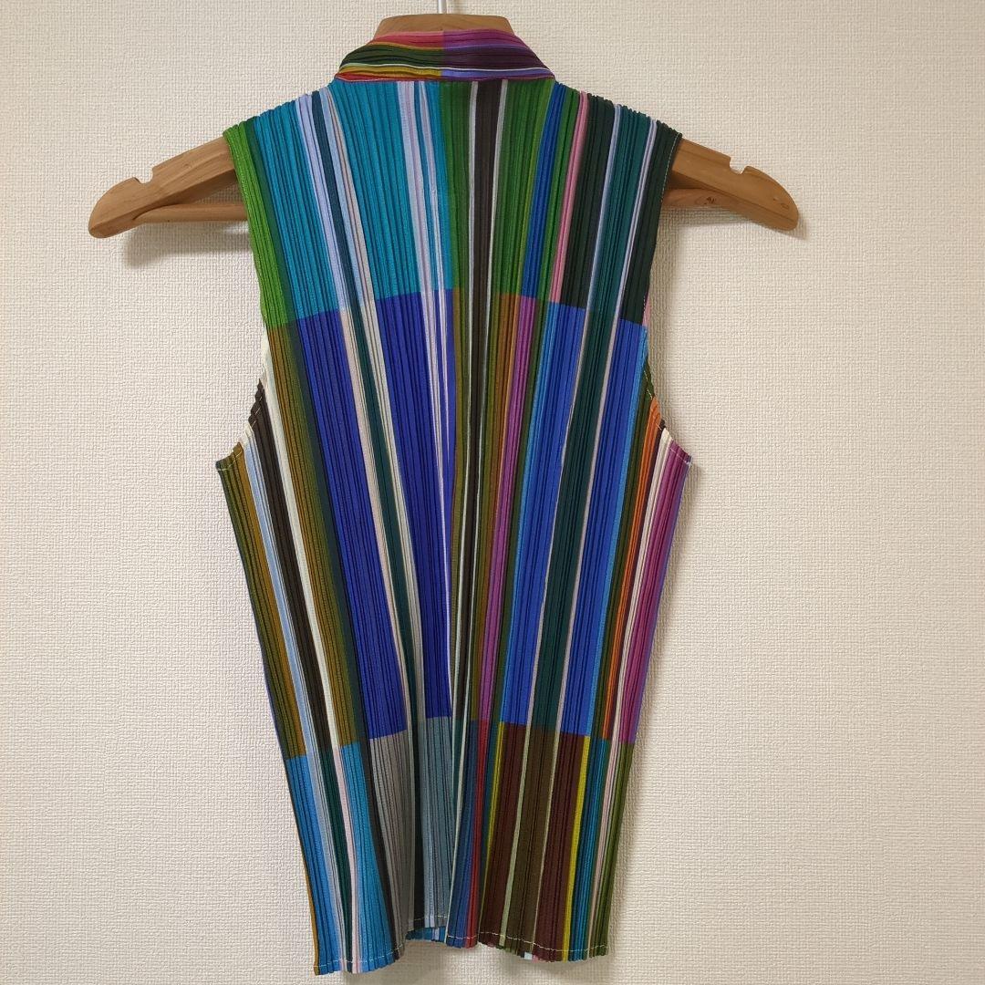 【美品】PLEATS PLEASE ノースリーブブラウス リボン　サイズ3