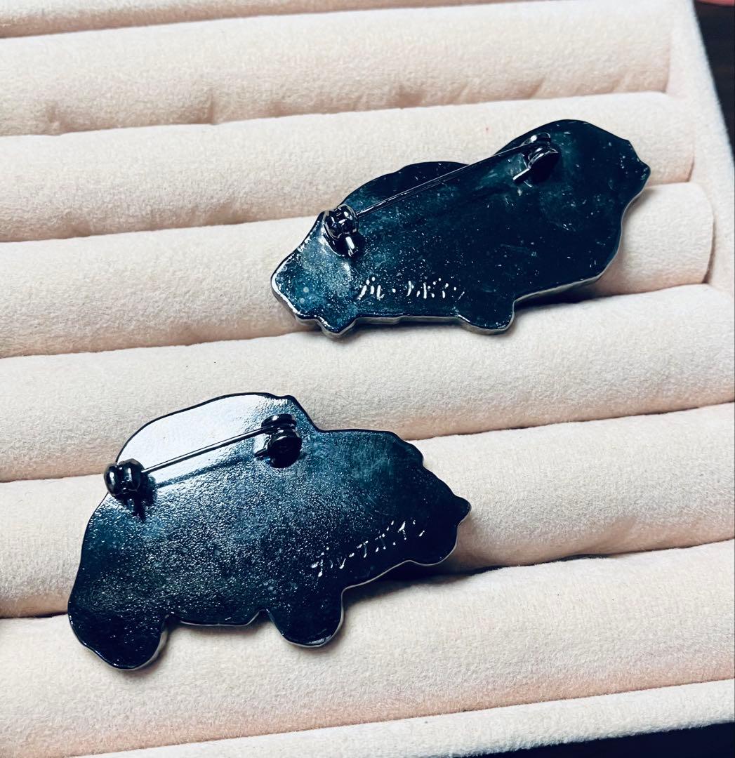 ブルーナボイン　ガリトラップ　竹ホルダー　ピンバッジ　アクセサリー