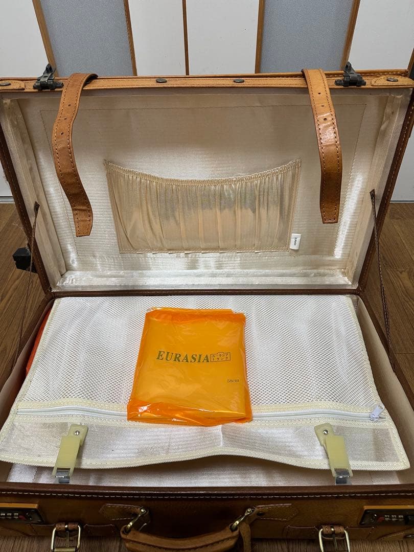 超美品ユーラシアトランク シフレ キャリーバッグ トランク キャメル