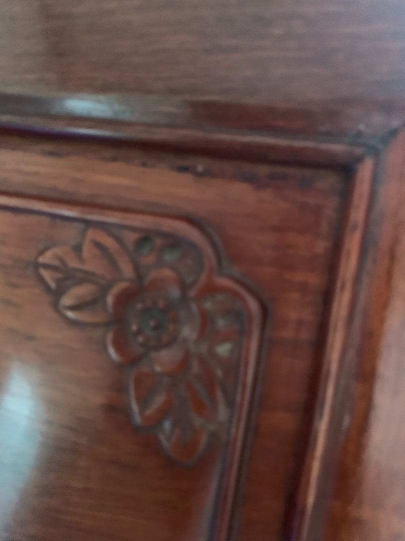 花梨材　ラインティングビュー　デスク　猫脚