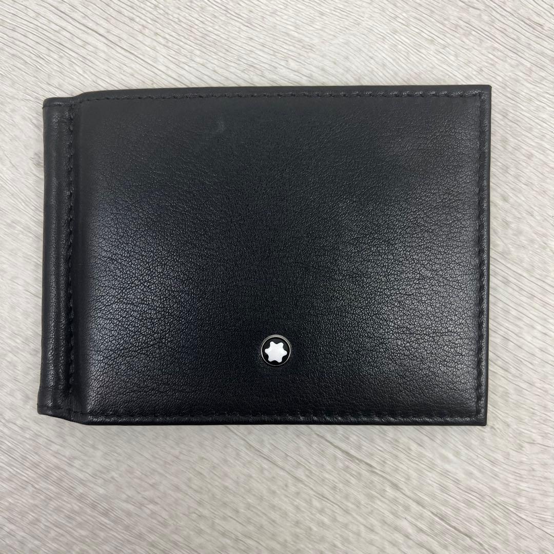 極美品✨ モンブラン マネークリップ ホワイトスター ブラック レザー