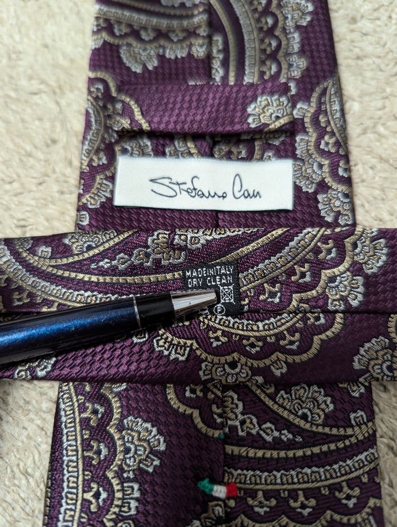 極美品　Stefano Cau　ネクタイ　スフォデラート　ペイズリー　イタリア製