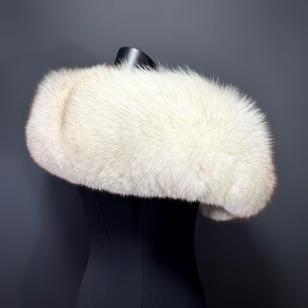 【美淡】SAGA FOX サガフォックス ショール ブルーフォックス 薄花 品格