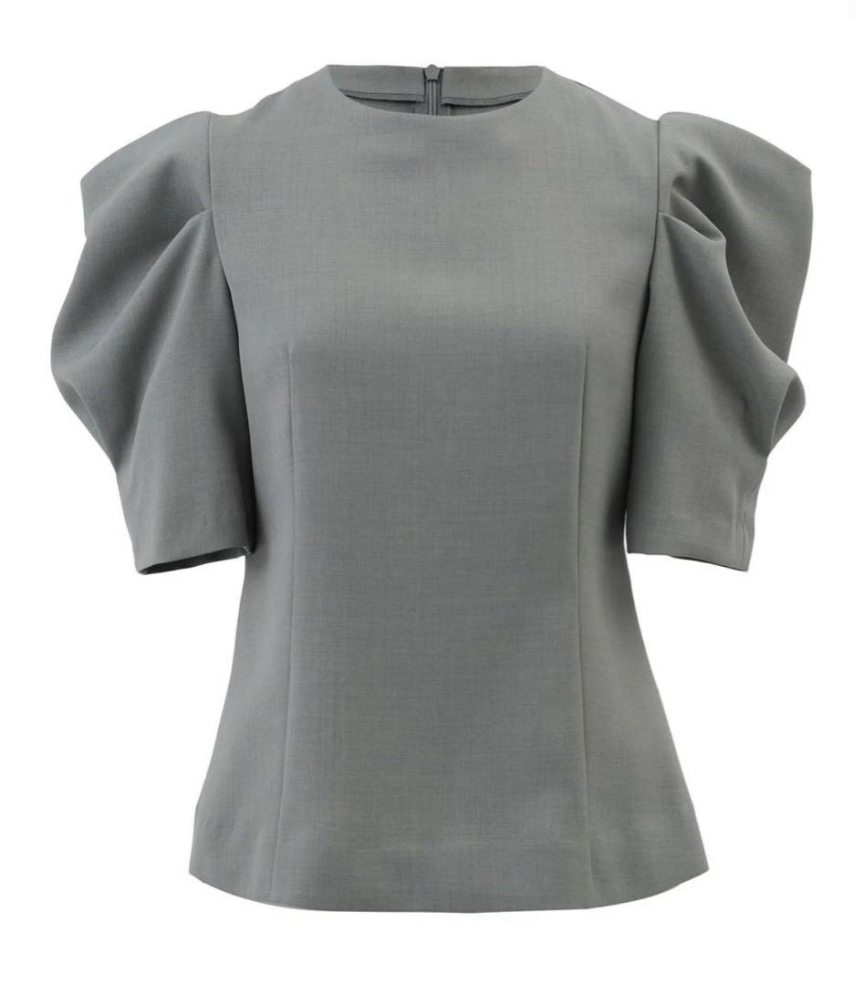 【新品・タグ付き】Cygne とんがりトップス　半袖　 グレーシャツ サイズ0