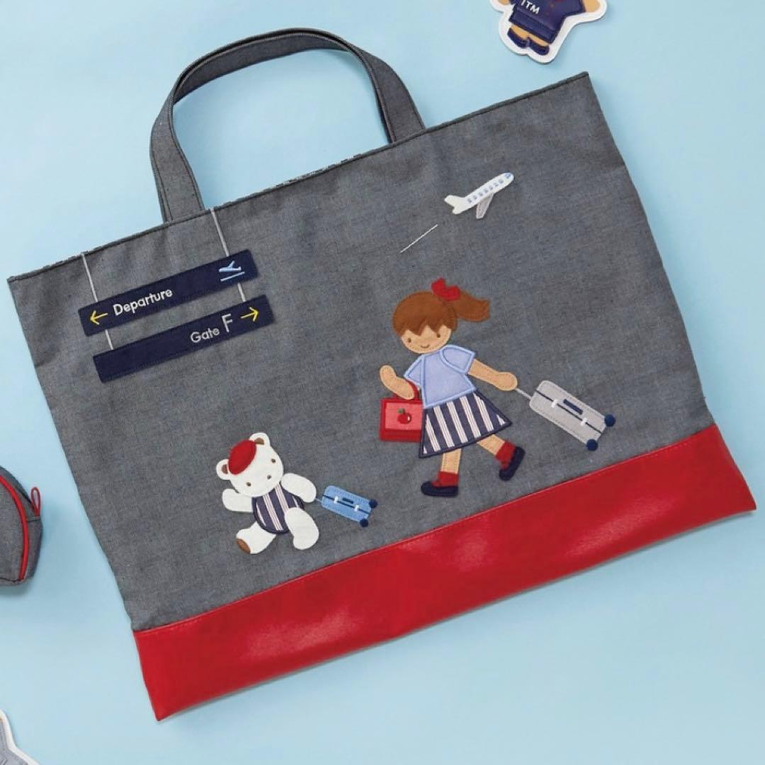 新品タグ付 ファミリア familiar レッスンバッグ　デニムバッグ JAL