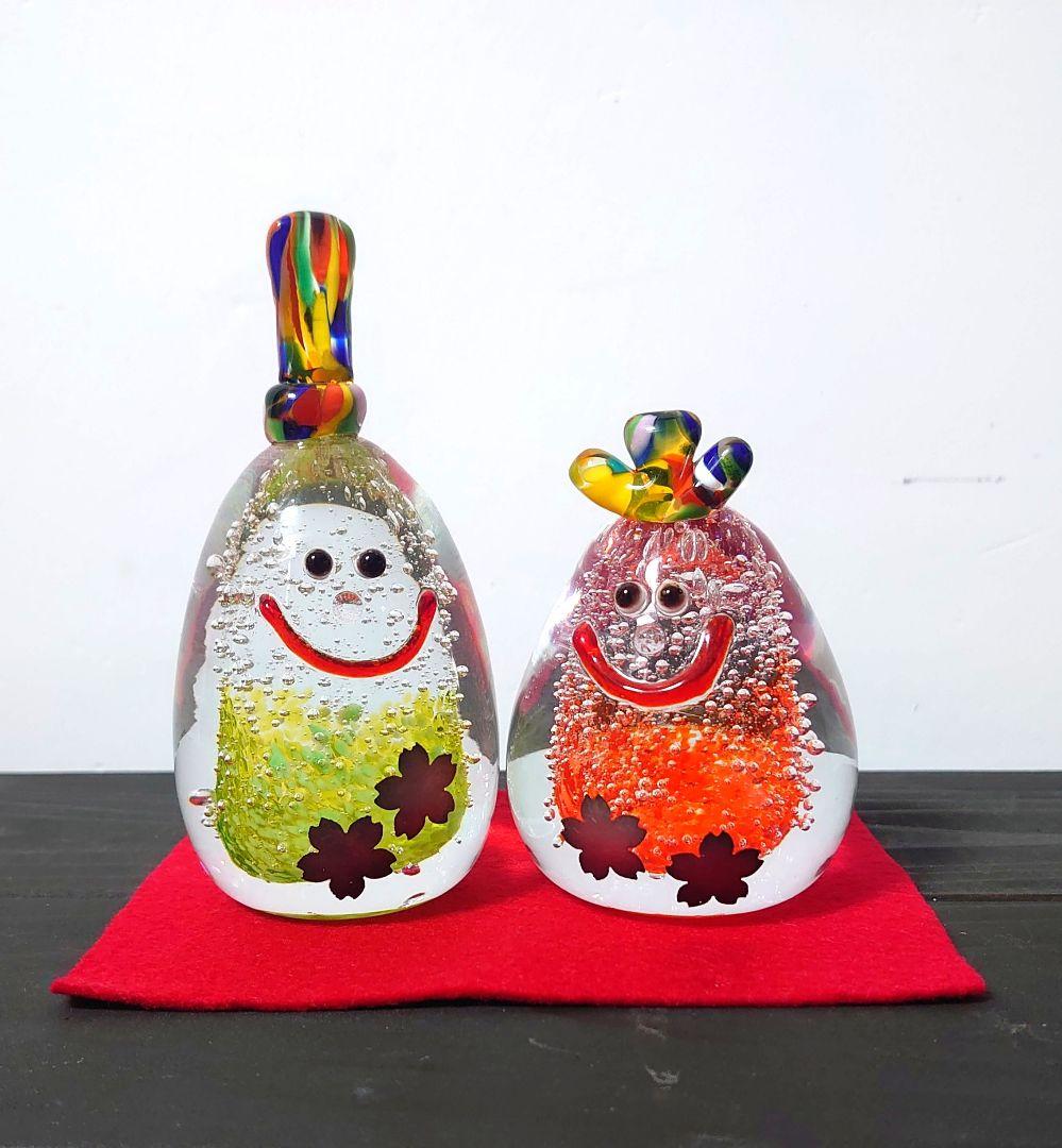 Yugen Glass ひなたまご 吹きガラスのお雛様 雛人形 作家もの