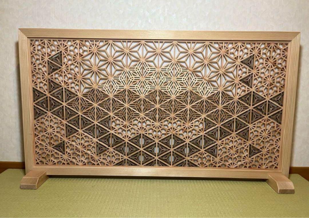 組子　組子細工　衝立　ついたて　パーテーション　伝統工芸品