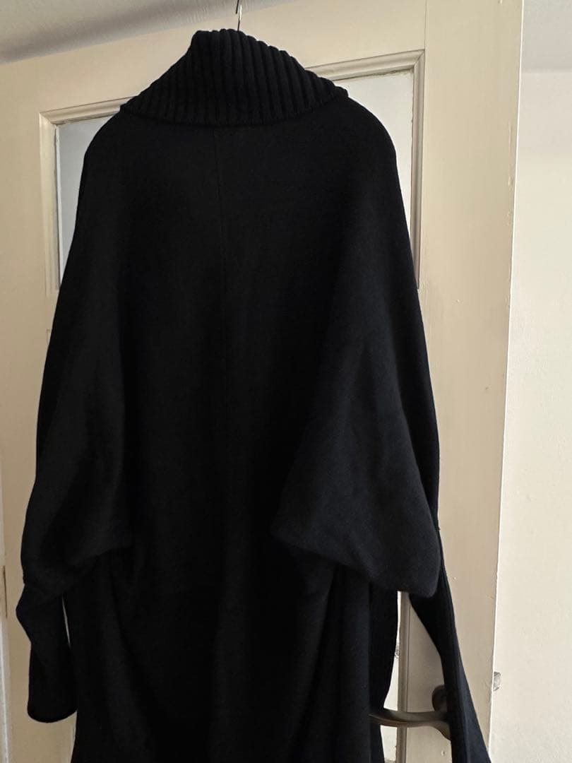 RISMAT by Y's ヨウジヤマモト 異素材切替 ニットコート 黒