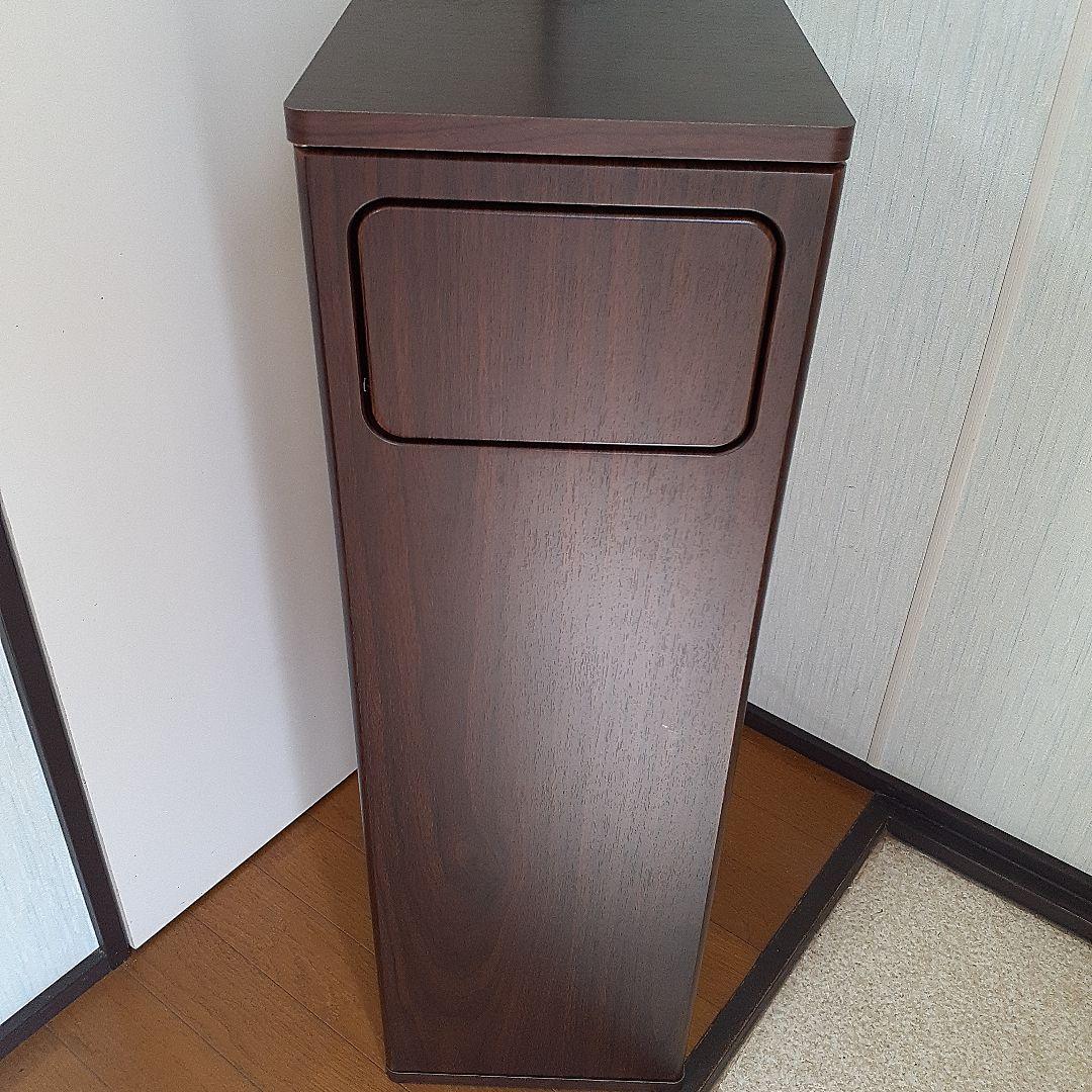 スタンド ダストボックス ブラウン ゴミ箱 スイング式 木目調 45L新品同様