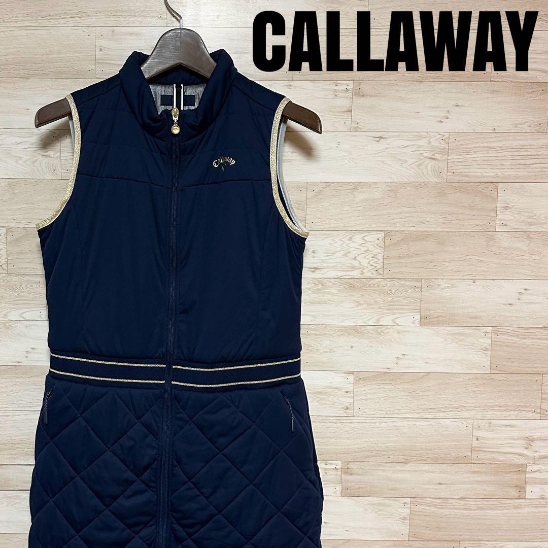 ✨CALLAWAY キャロウェイ 中綿ジップ ベストワンピース M✨