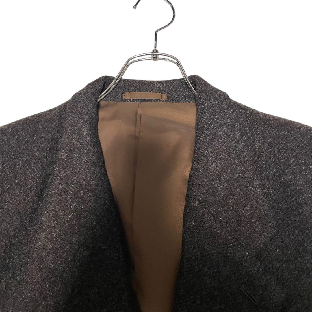 【SUNBLAZON】マキシ丈 ウールチェスターコート メランジ ブラウン XL