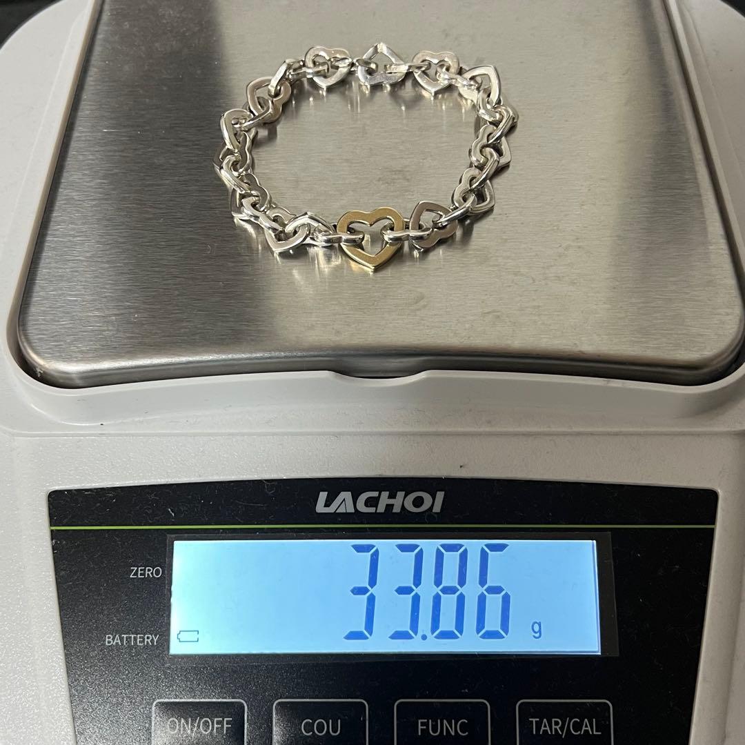 ティファニー TIFFANY オープン ハートリンク ブレスレット コンビ 希少