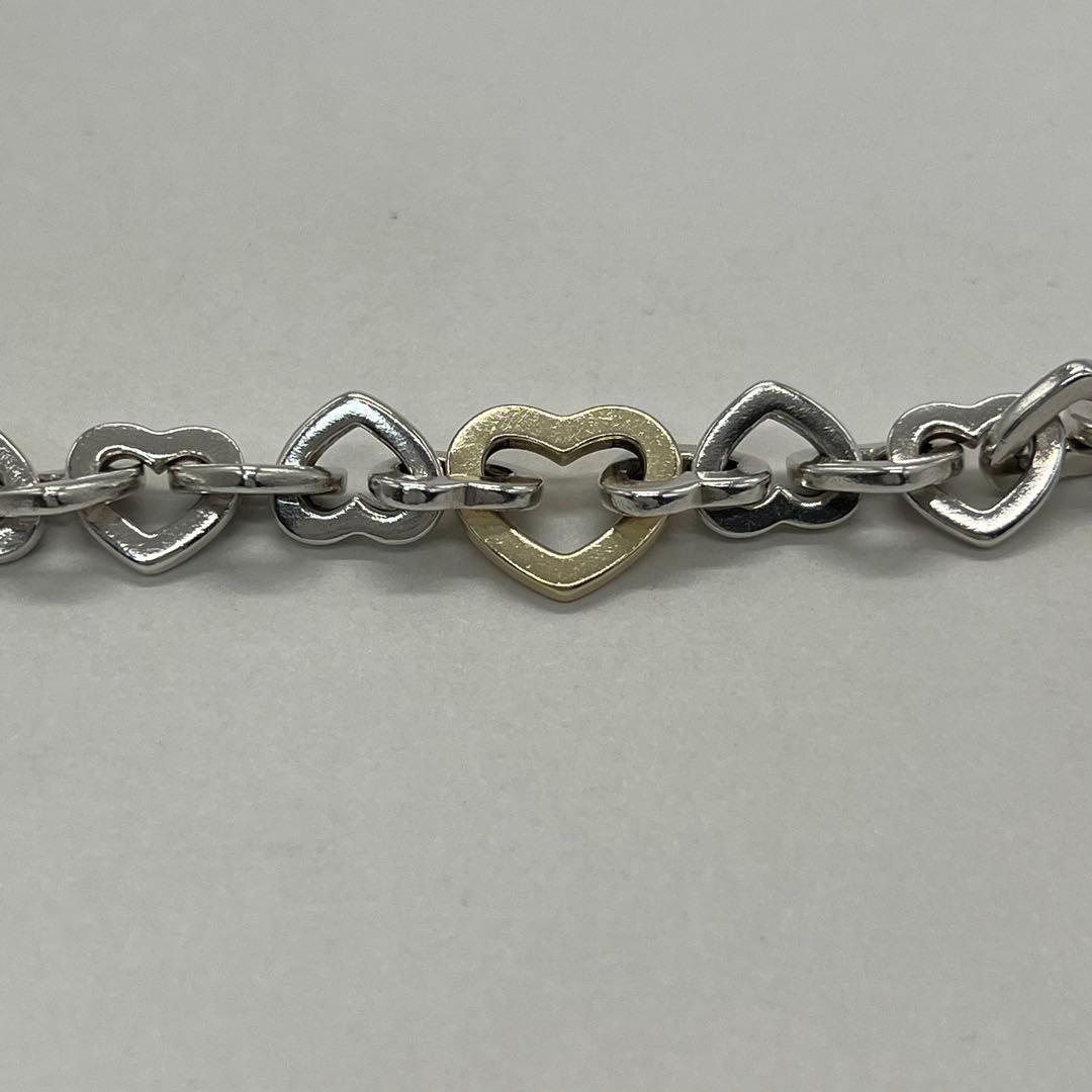 ティファニー TIFFANY オープン ハートリンク ブレスレット コンビ 希少