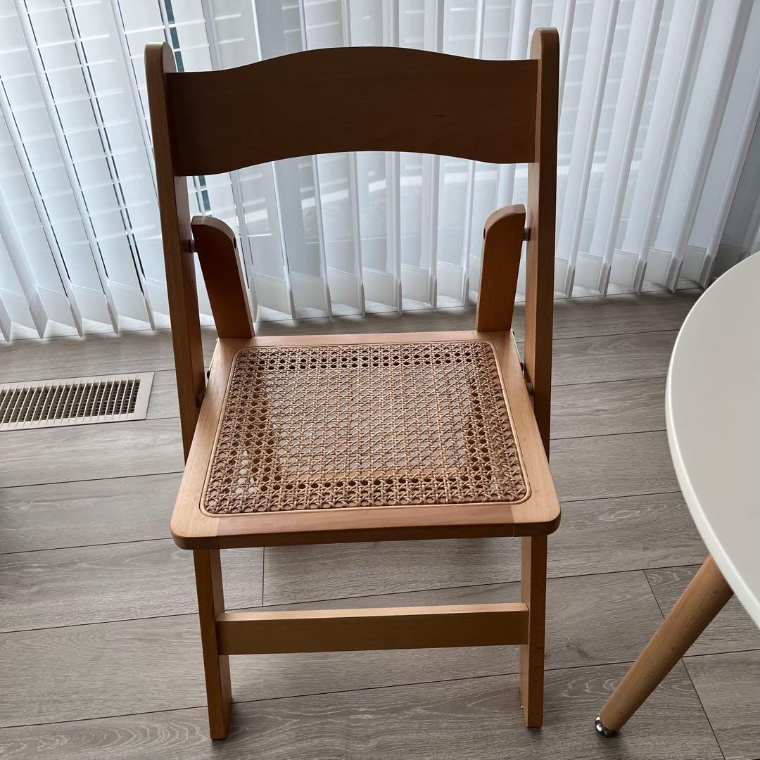 VAMIR ナチュラルウッド折りたたみ椅子 韓国インテリア