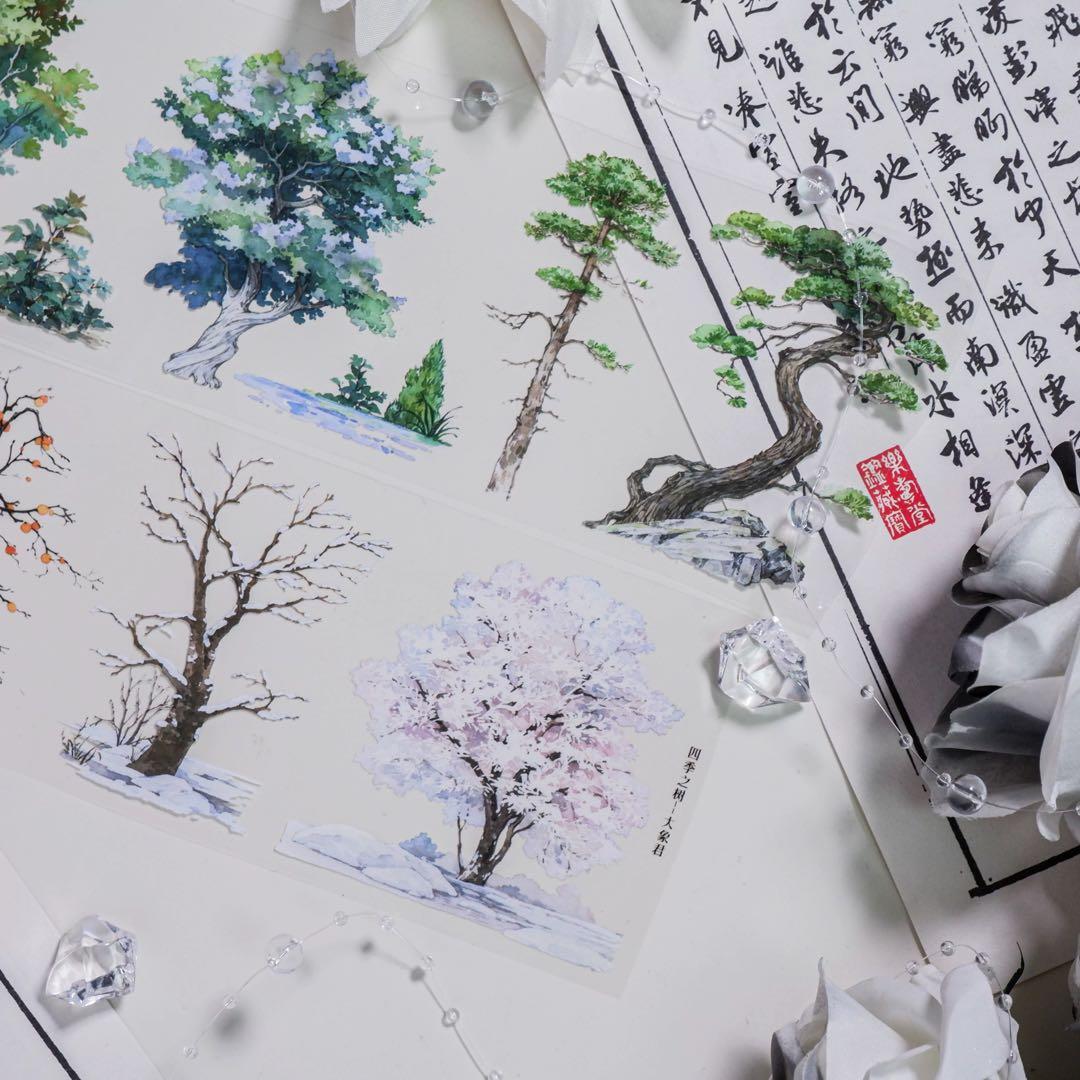 【8310】海外　マステ　5m巻売り　PETマスキングテープ　木