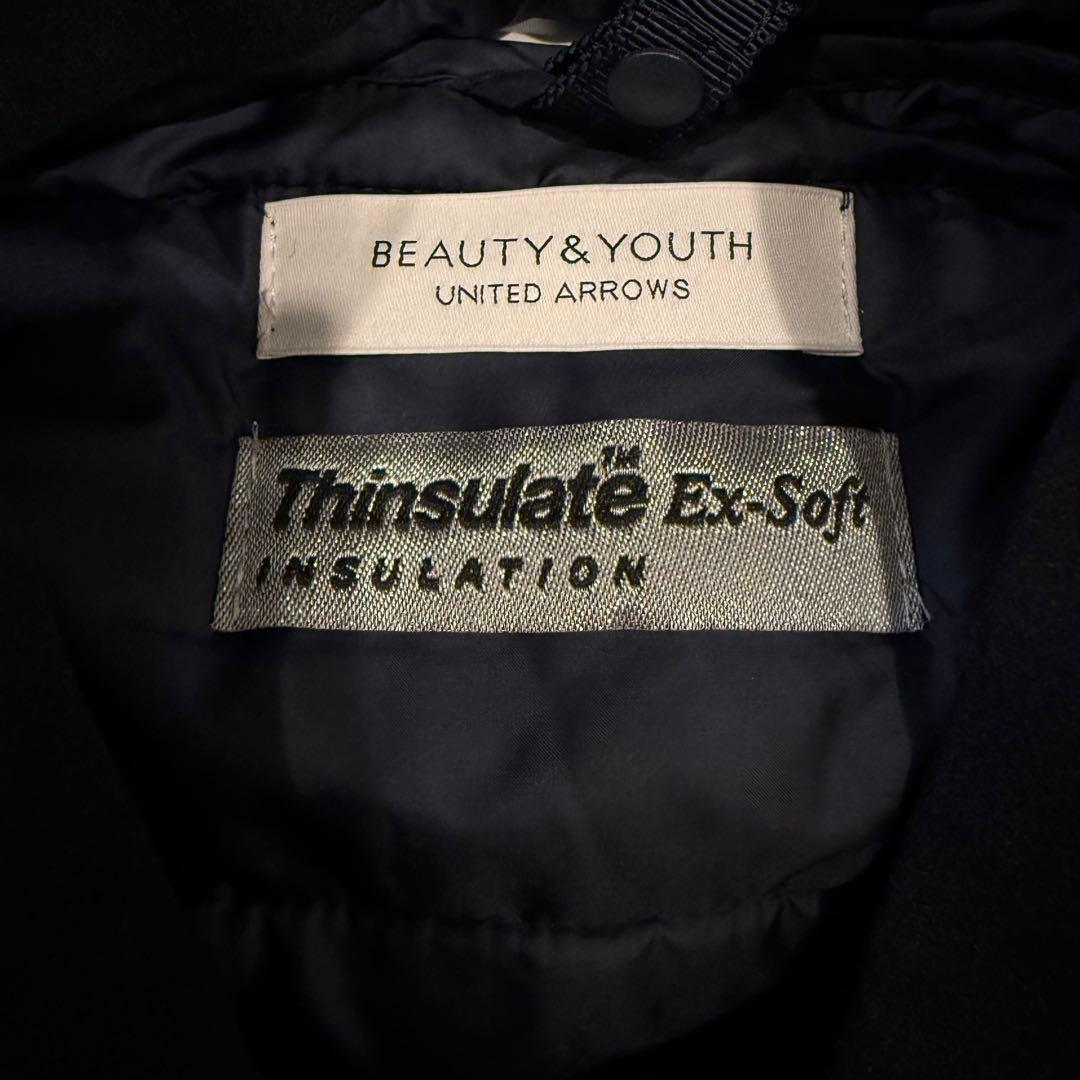 ビューティーアンドユース ユナイテッドアローズ コート ネイビー M スエード調