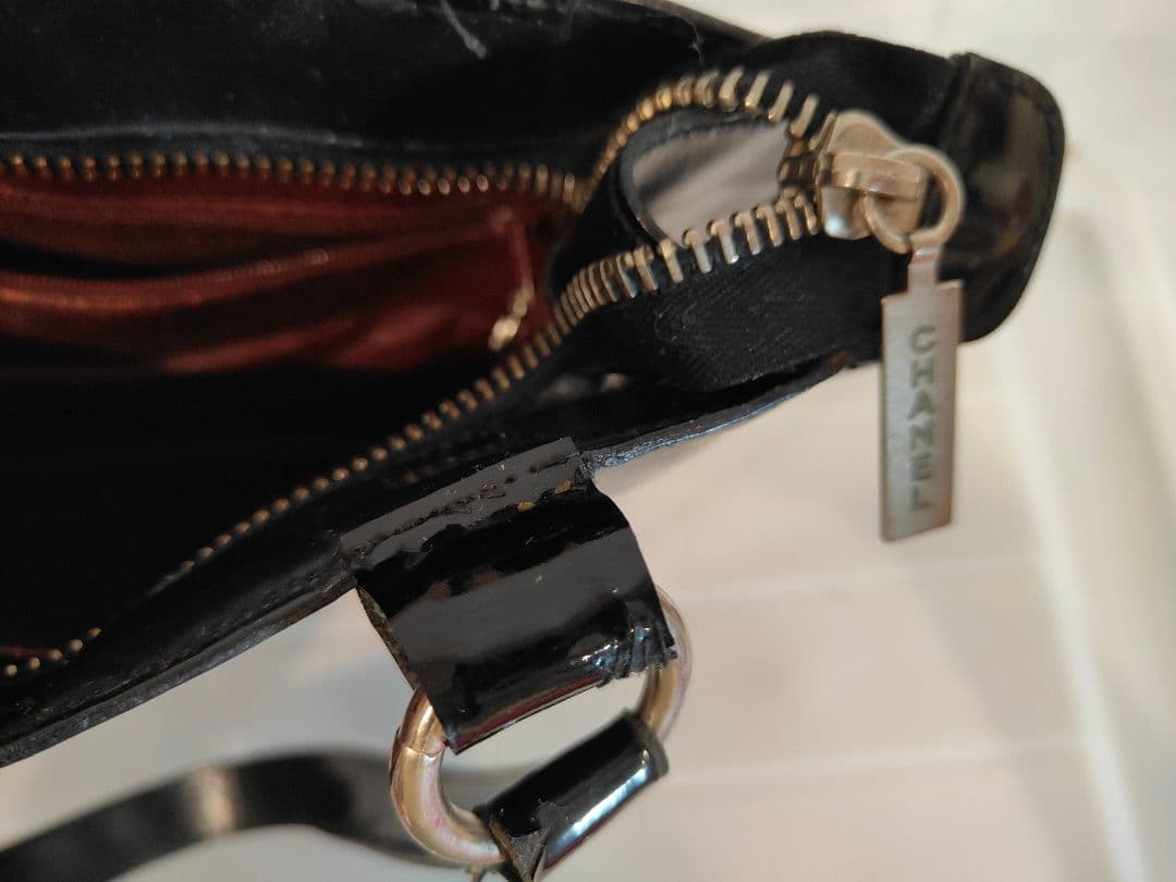 太陽様　CHANEL シャネル ブラックレザー トートバッグ ショルダーバッグ