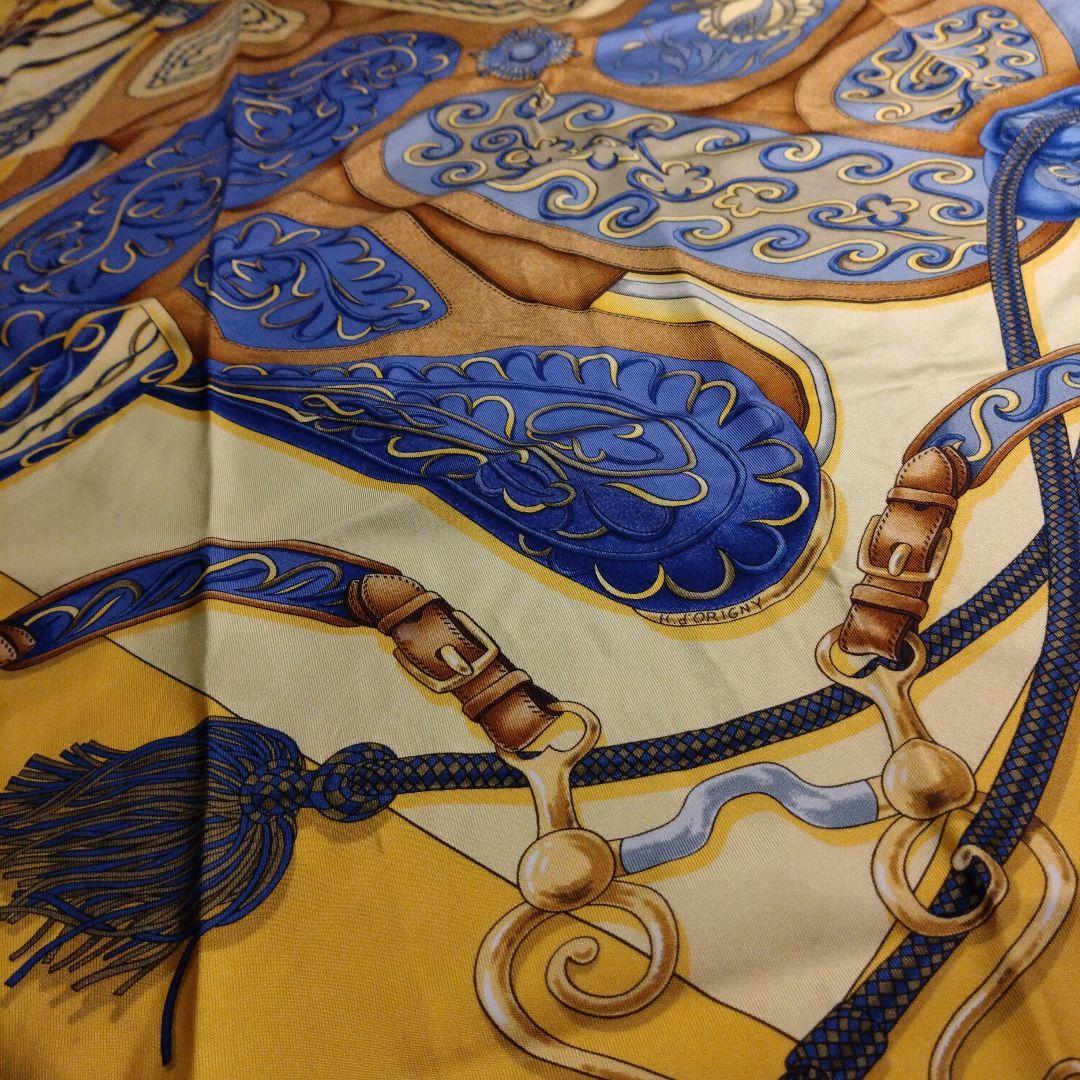 エルメス　Hermès　大判スカーフ　カレ90　フェスティバル　イエロー