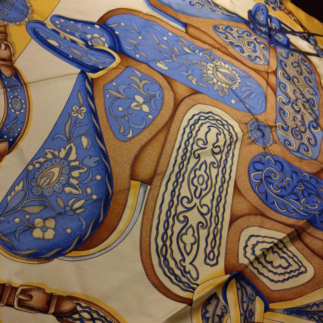 エルメス　Hermès　大判スカーフ　カレ90　フェスティバル　イエロー