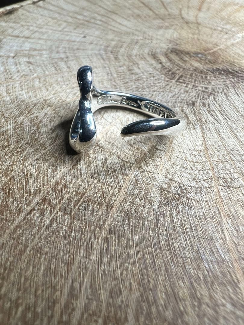 【美品】Tiffany&Co. ティファニー オープンハート リング 約12号