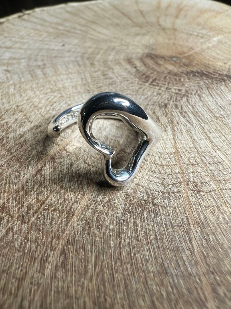 【美品】Tiffany&Co. ティファニー オープンハート リング 約12号