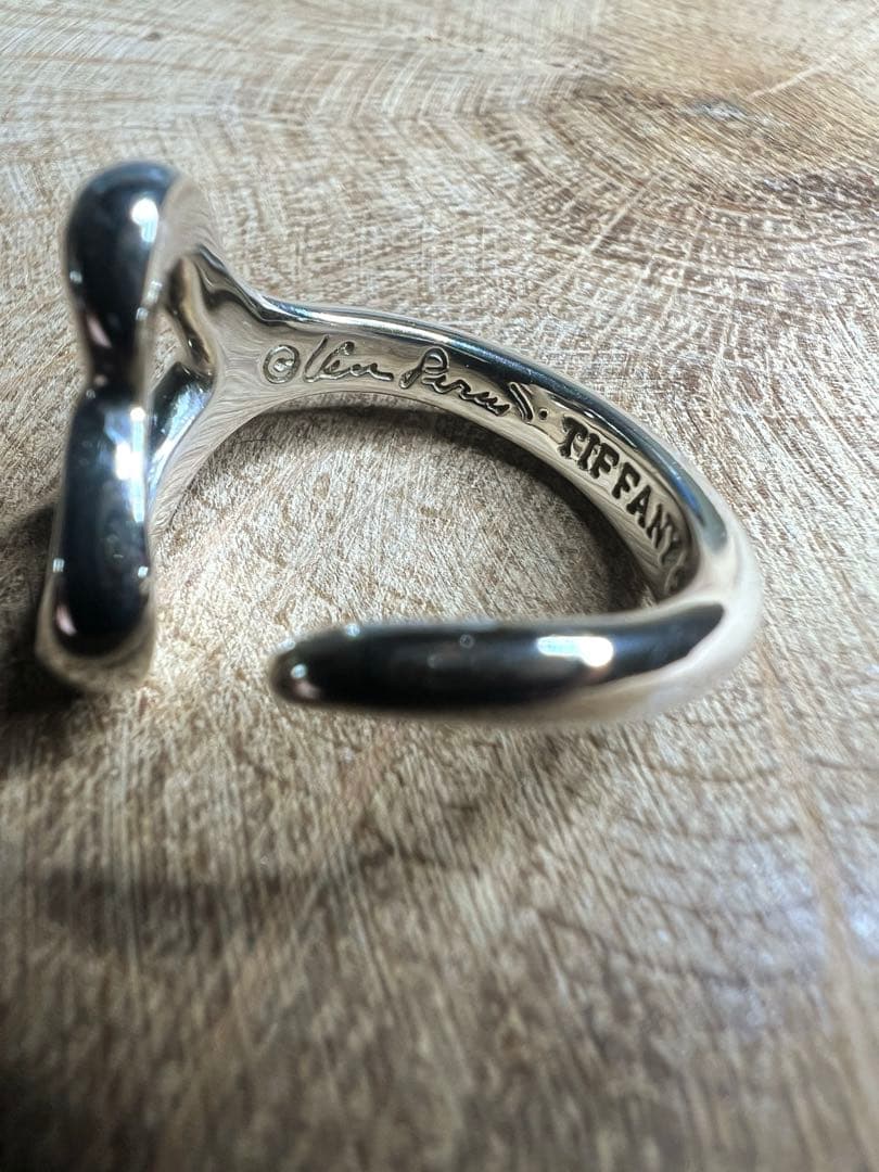 【美品】Tiffany&Co. ティファニー オープンハート リング 約12号