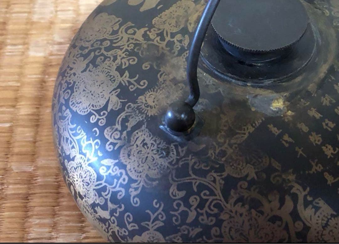 中国 清時代　銅製 象嵌 乾隆帝手 炙り手炉香炉