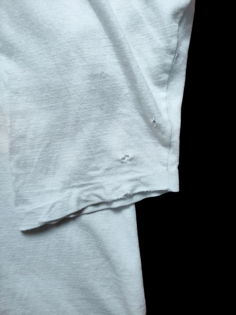 70s Champion フットボールT XL ビンテージ 綿100 ホワイト