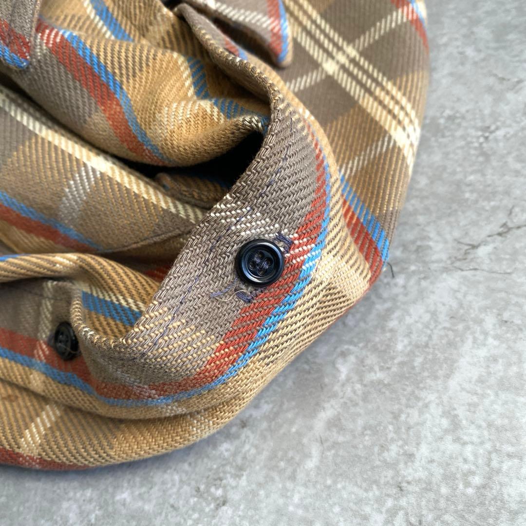 ド渋な配色70s 80s FIVE BROTHER ネルシャツ USA製 2XL