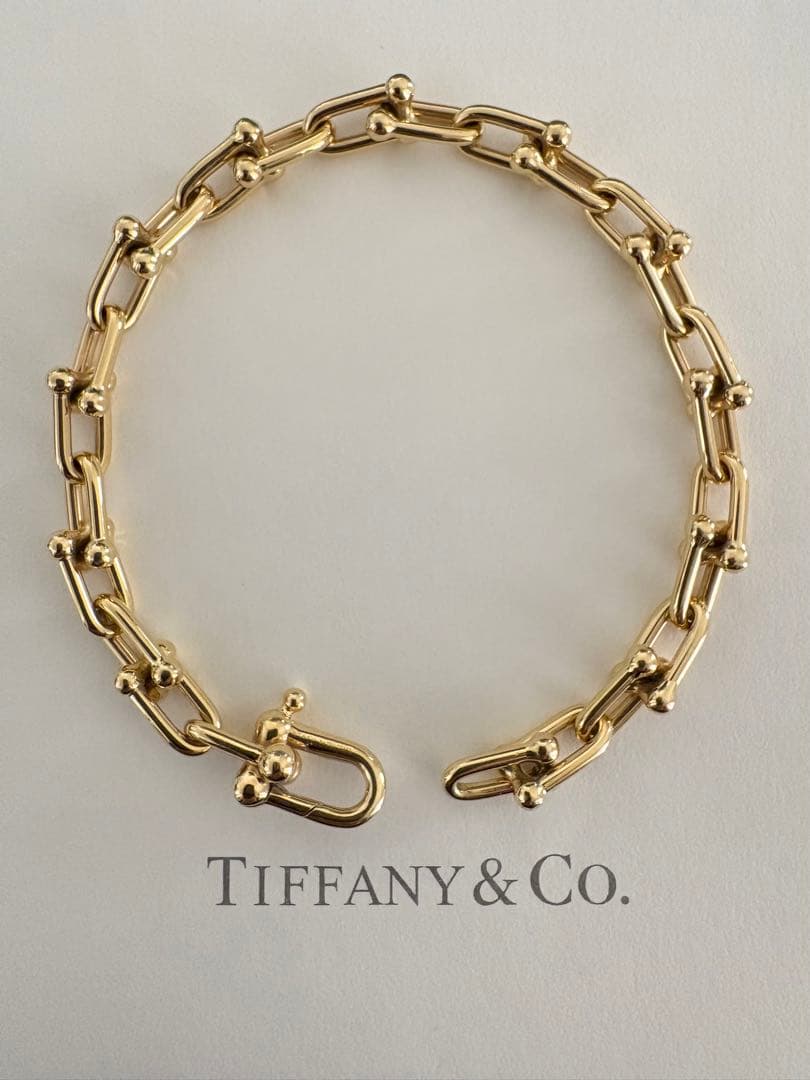 TIFFANY【ユニセックス】ティファニーハードウェアブレスレット 18Y SM
