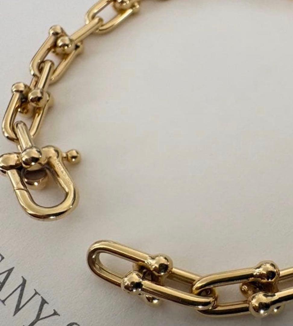 TIFFANY【ユニセックス】ティファニーハードウェアブレスレット 18Y SM