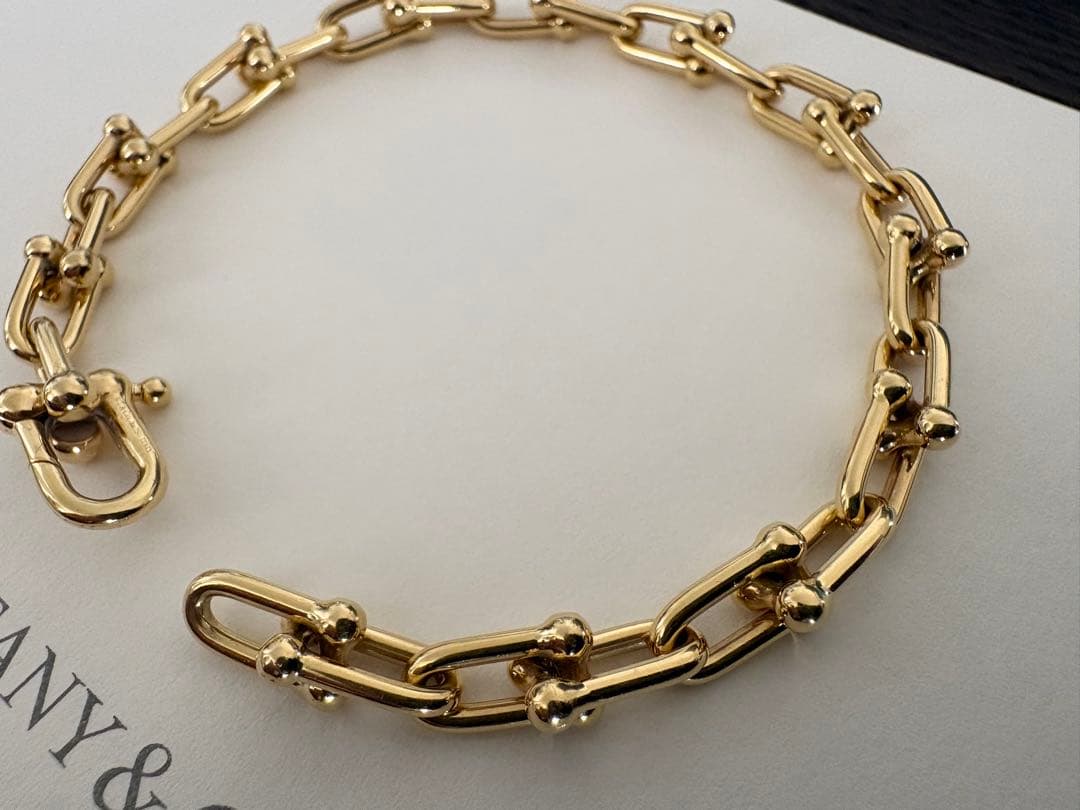 TIFFANY【ユニセックス】ティファニーハードウェアブレスレット 18Y SM