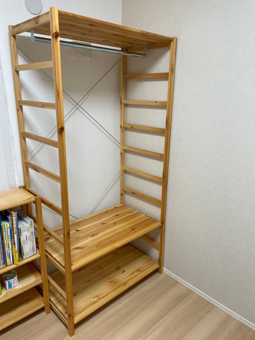 無印良品 パイン材ユニットシェルフワードローブ【送料込】