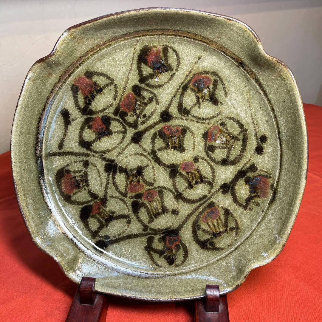 大草野焼蛍窯「椿絵菓子大鉢」