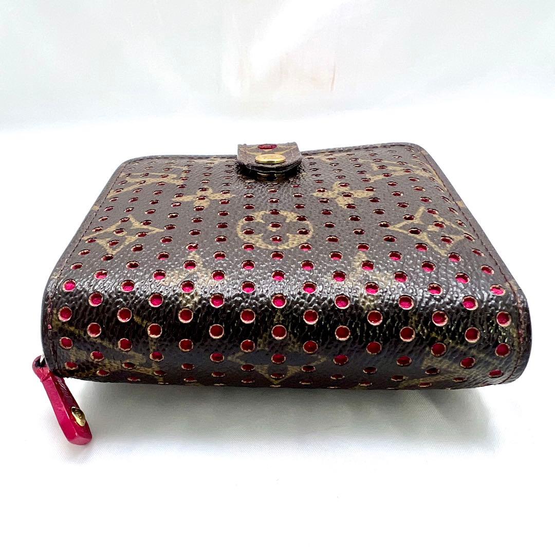 【美品】 ルイヴィトン モノグラム ペルフォ コンパクトジップ フューシャ