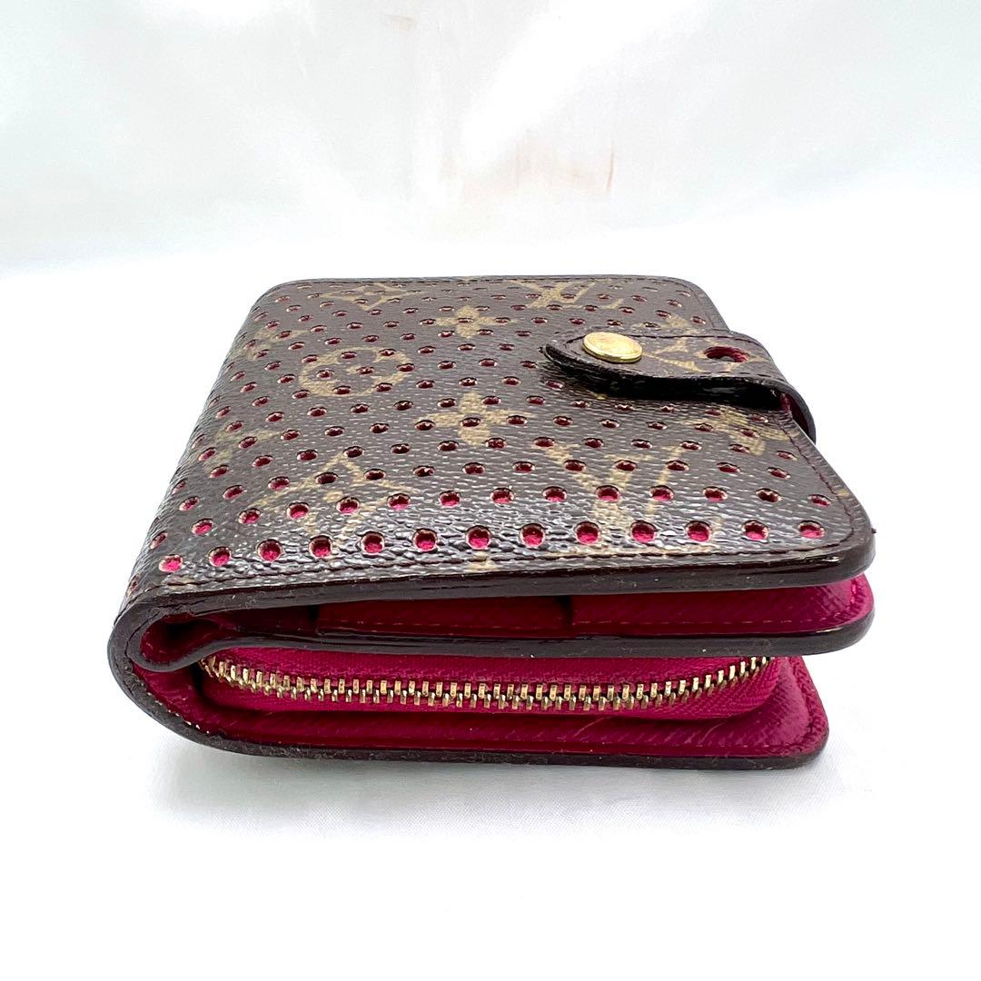 【美品】 ルイヴィトン モノグラム ペルフォ コンパクトジップ フューシャ