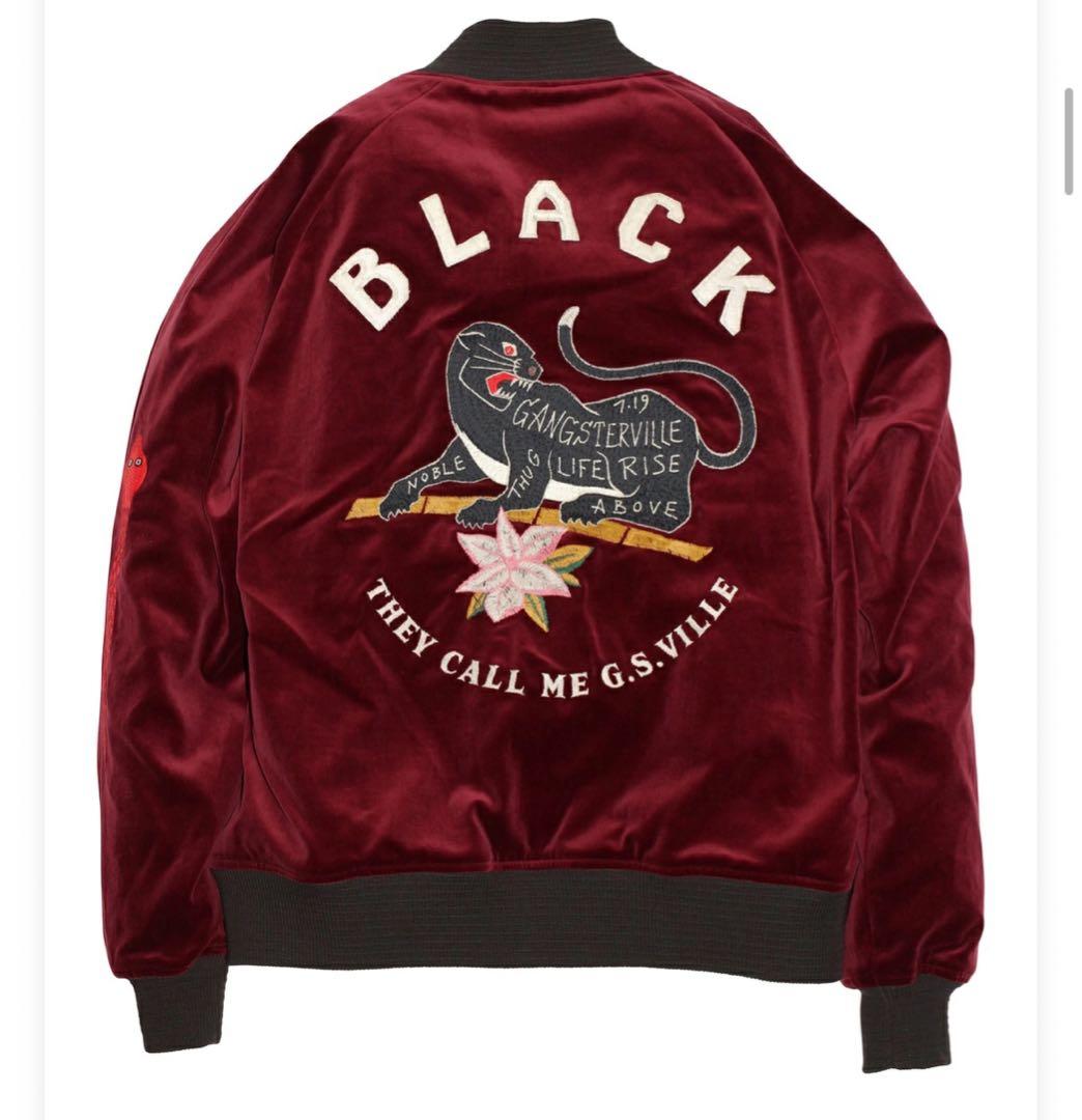 GANGSTERVILLE 赤いベルベット スカジャン 希少サイズXL
