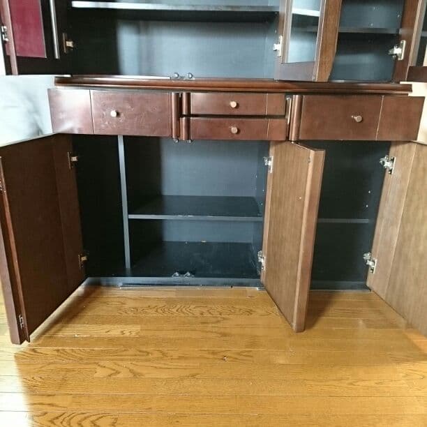 マホガニー調食器棚